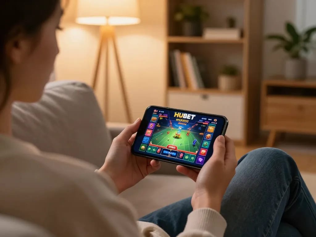 Engaging mobile gaming action with hubet casino app, showcasing immersive gameplay environment.