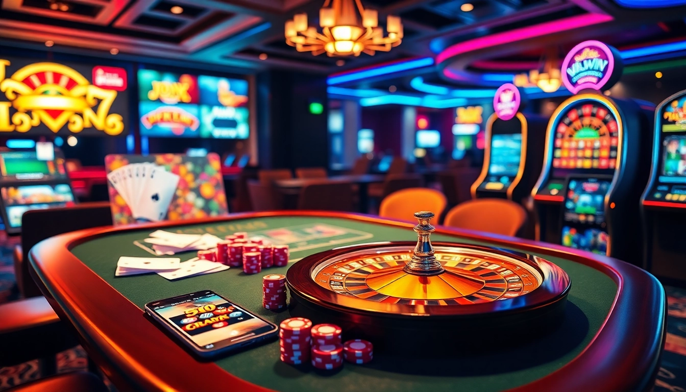 Experience thrilling games at https://sunwin.builders/ with vibrant casino visuals highlighting excitement.