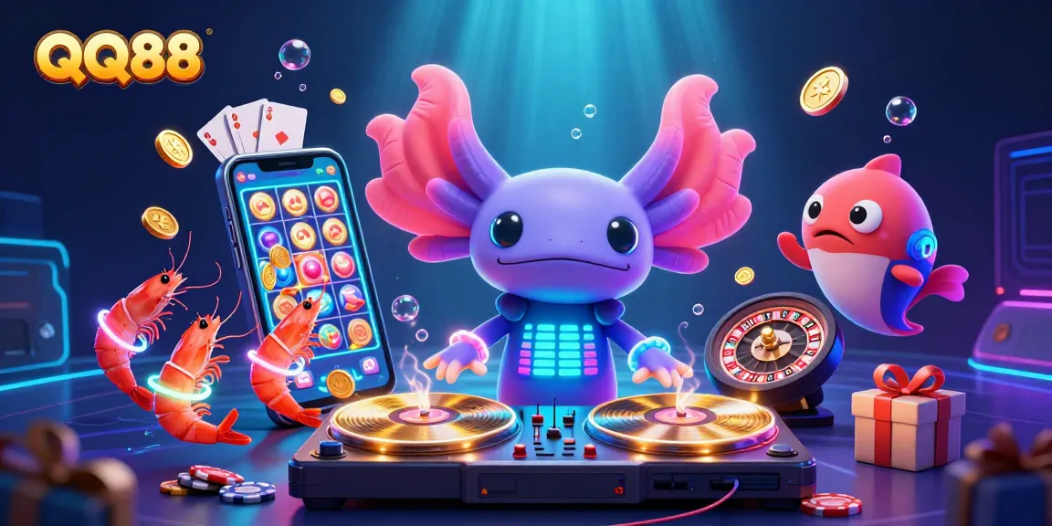 Experience thrilling action at QQ88 with vibrant gaming elements and dynamic underwater characters.