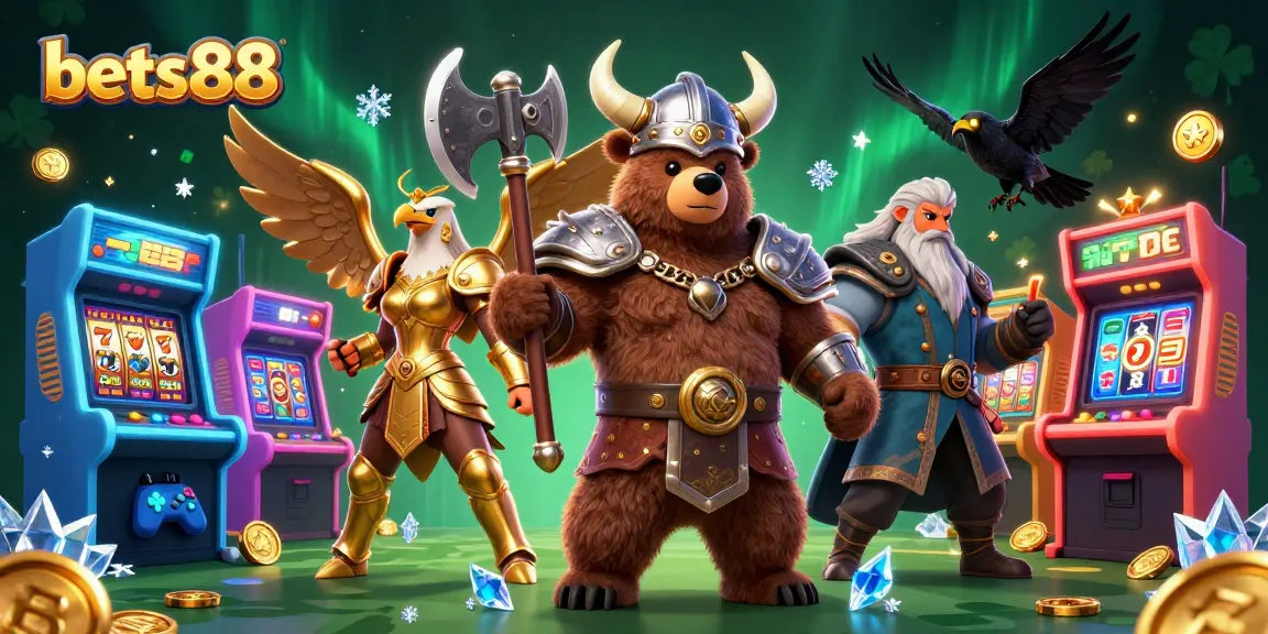 Engage in thrilling gameplay at bets88, featuring dynamic elements like slot reels and vibrant game graphics.