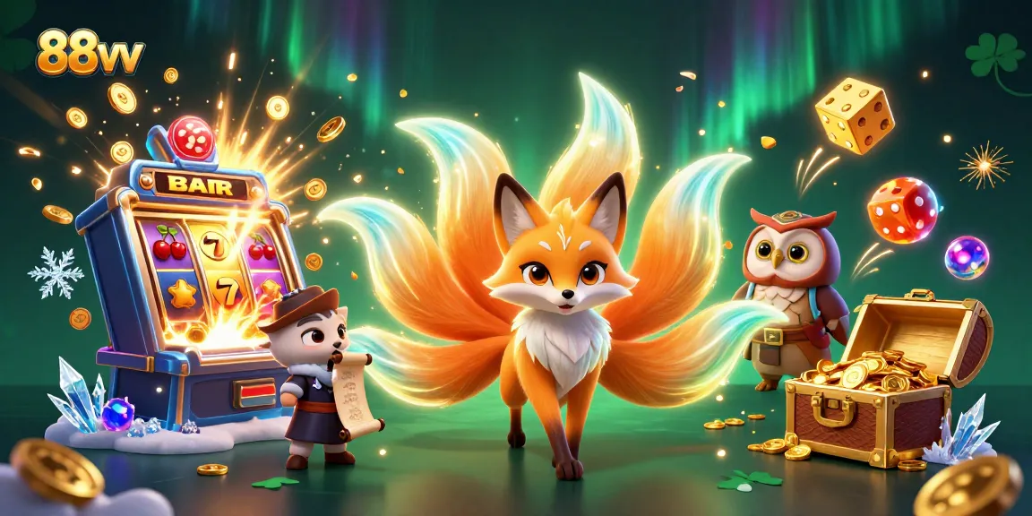 Immerse in 88vv's vibrant gambling scene with colorful characters and exciting game elements.