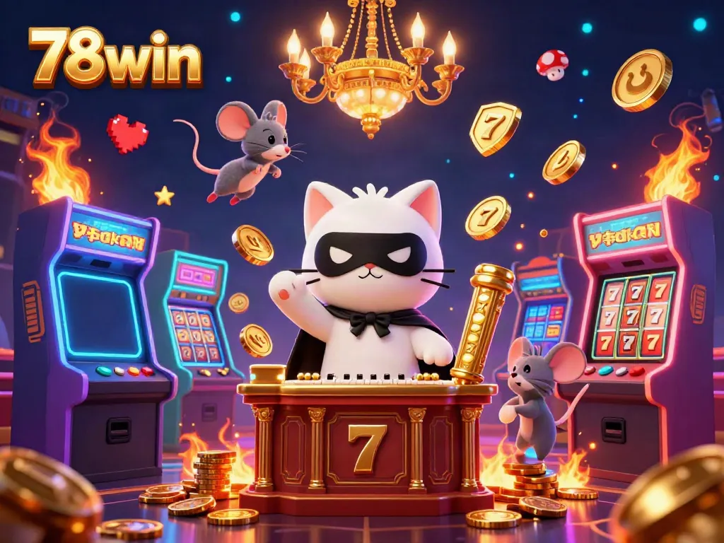 Experience the energy of 78win's casino slot gaming with elaborate characters and vibrant game elements.