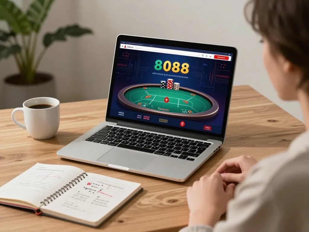 Experience fun88 online poker gaming with a cozy home setup.