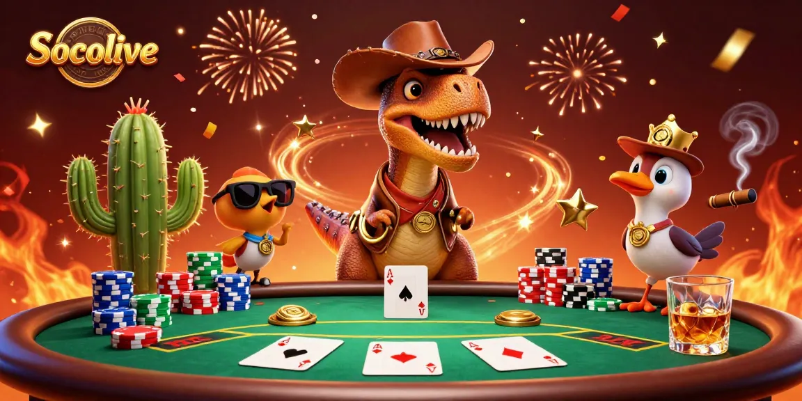 Socolive offers immersive online football experiences with a vibrant, engaging scene of cartoon characters and dynamic gambling action.