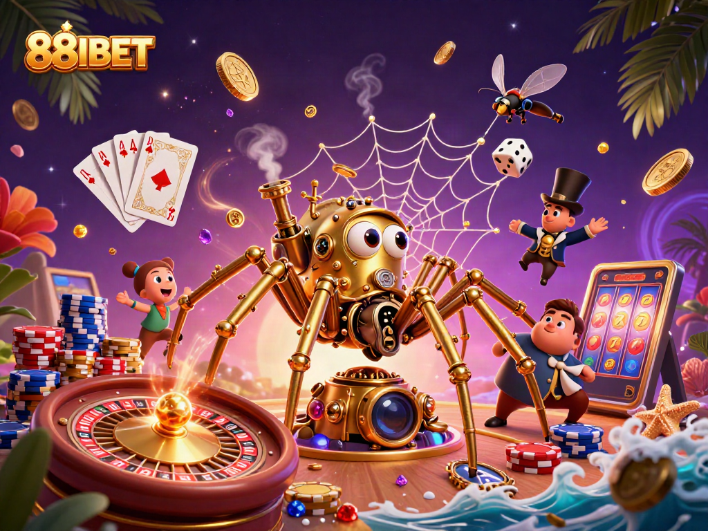 Spin to win at 88IBET in an enticing steampunk casino world filled with golden treasures.