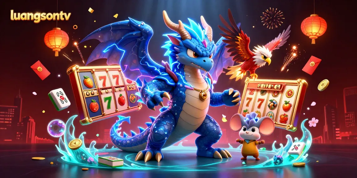 Experience thrilling gambling action at Luongsontv with vibrant characters and dynamic slot elements.