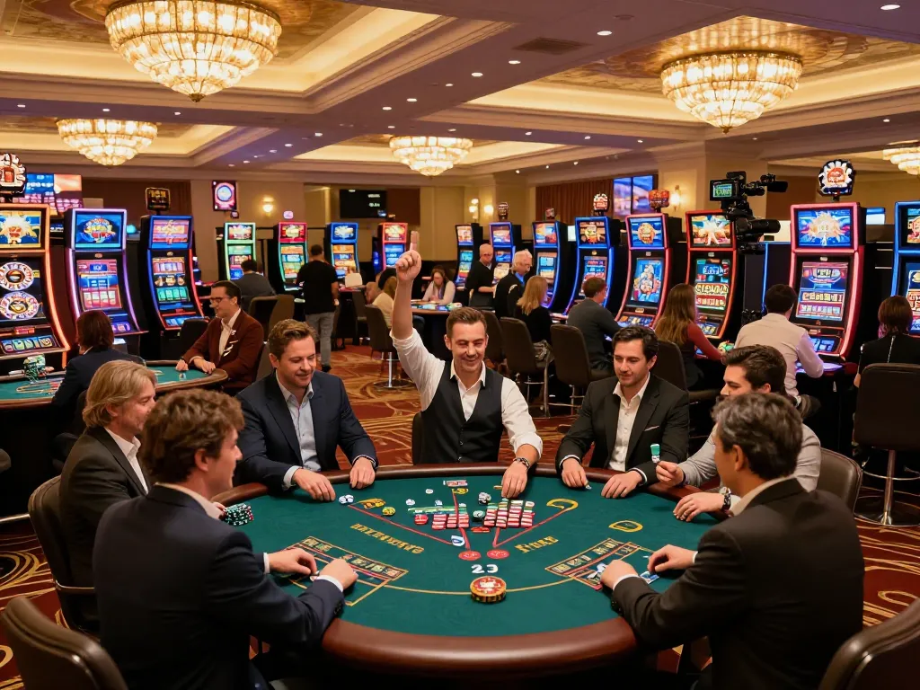 Players engaging in thrilling action at TR 88 casino tables, showcasing high stakes and excitement.