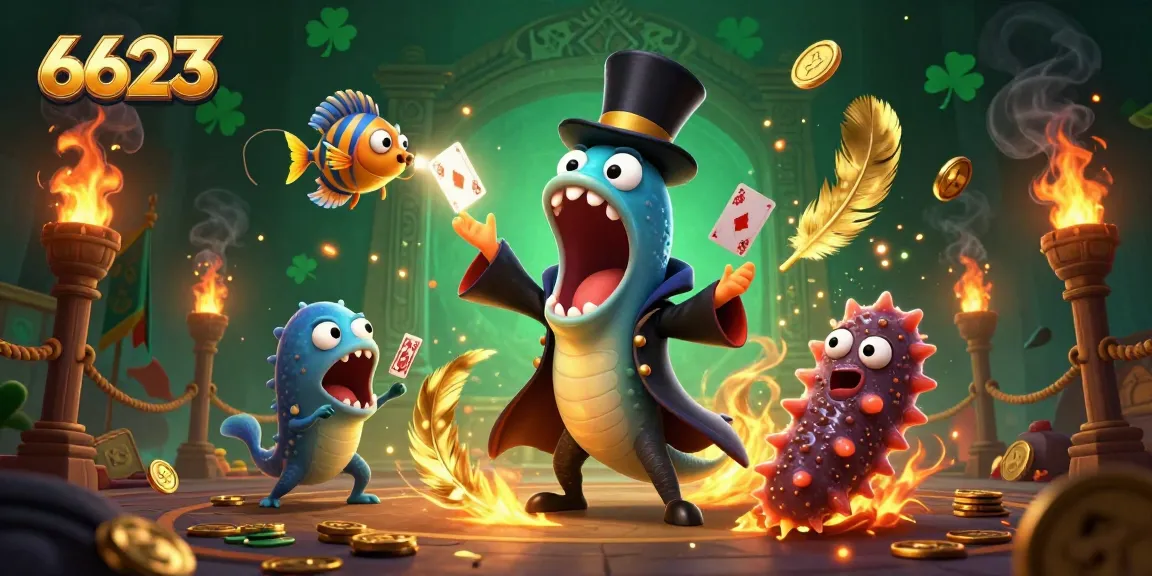 Experience the excitement of 6623 with immersive deep-sea characters performing magical casino acts.