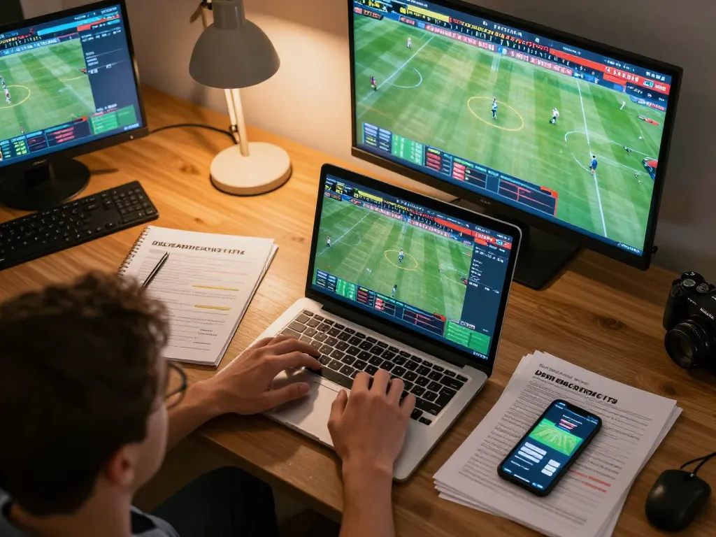 Betting in action at Vmax trang chủ with multiple screens showing live sports events and strategies