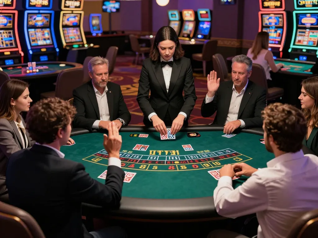 Players actively engaged at the blackjack table during a session at https://sv368com.biz/ highlighting thrilling live dealer gameplay
