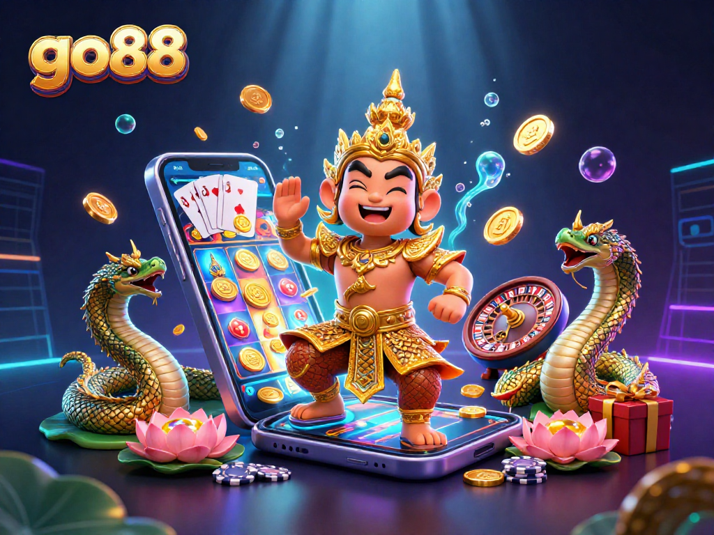 Experience go88's vibrant casino adventures with colorful slot games and lively characters.