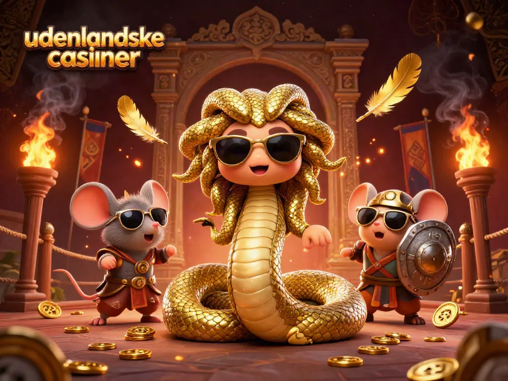Experience exciting gameplay at udenlandske casinoer with a dynamic illustration of mythical characters.