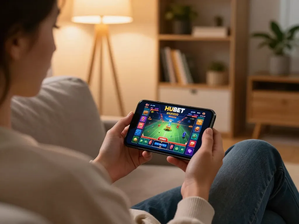 Engaging mobile gaming action with hubet casino app, showcasing immersive gameplay environment.