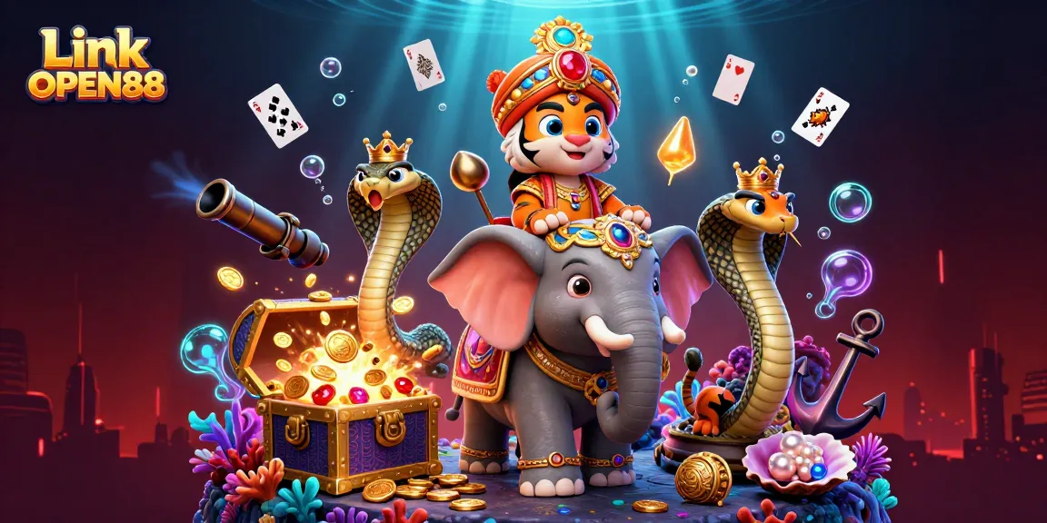 Experience thrilling action at Link OPEN88 with an Indian maharaja tiger and gem-filled treasures.