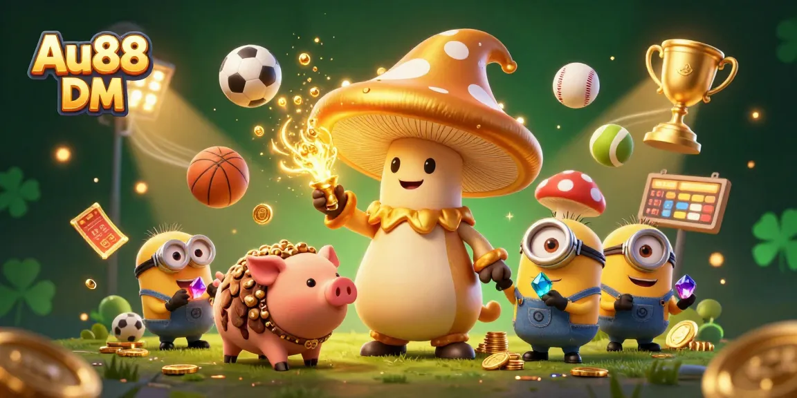 Engage in thrilling action at Au88 DM with a magical wizard, vibrant sports elements, and treasures galore!