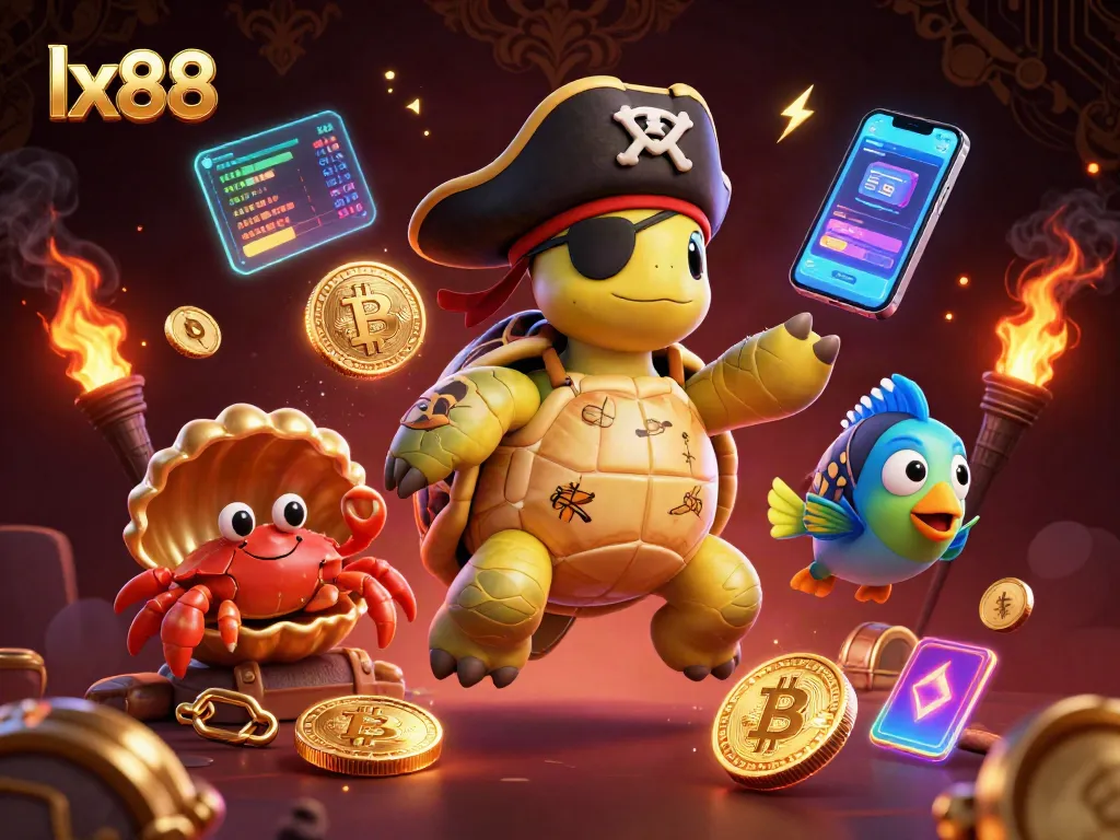 Experience thrilling gameplay at lx88 with a vibrant 3D gaming scene filled with treasure and excitement.
