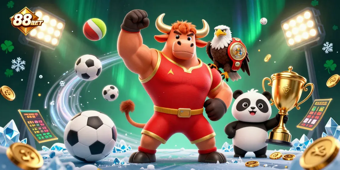 Experience thrilling wins at 88IBET with a dynamic sports betting scene featuring engaging characters.