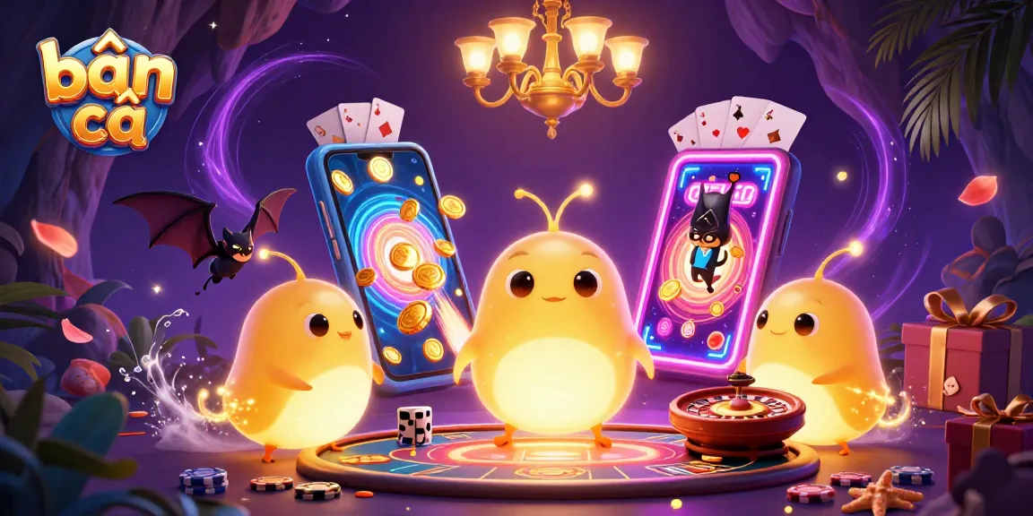 Catch thrilling bắn cá action with glowing creatures lighting up a vibrant casino scene filled with dynamic gaming elements.
