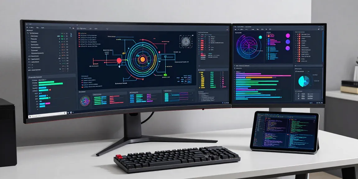 mb668u advanced AI technology and software development workspace with innovative data visualizations.