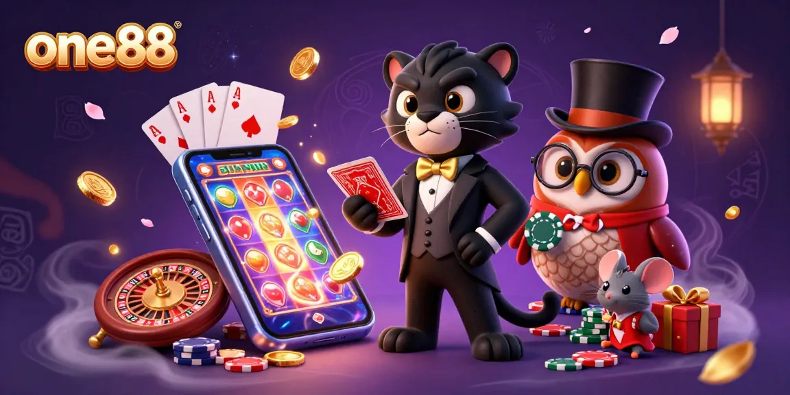 Join one88 for an exciting casino experience with elegant characters engaging in thrilling games.