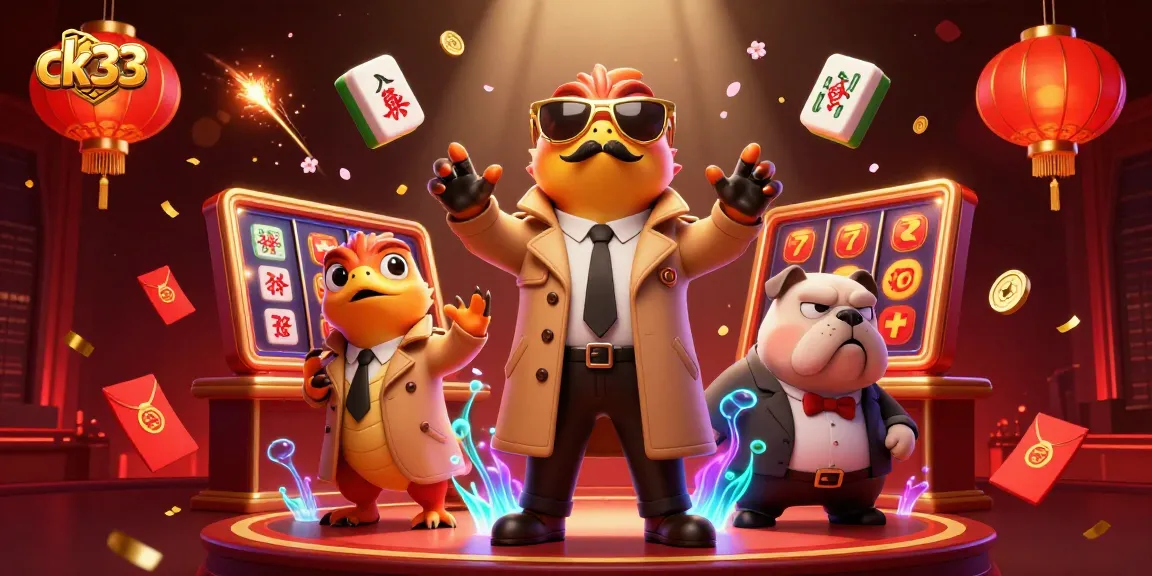 Engage with ck33 slot adventures featuring cartoon raptors in a comedic casino scene.