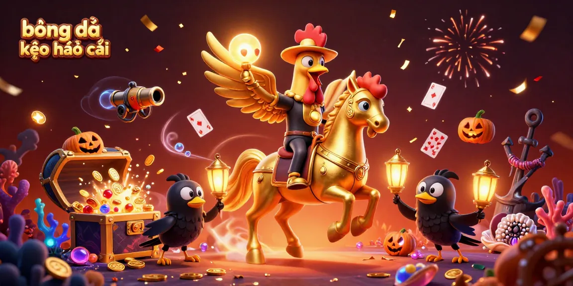 Experience thrilling betting with bóng đá kèo nhà cái in a vibrant casino scene filled with colorful treasures.