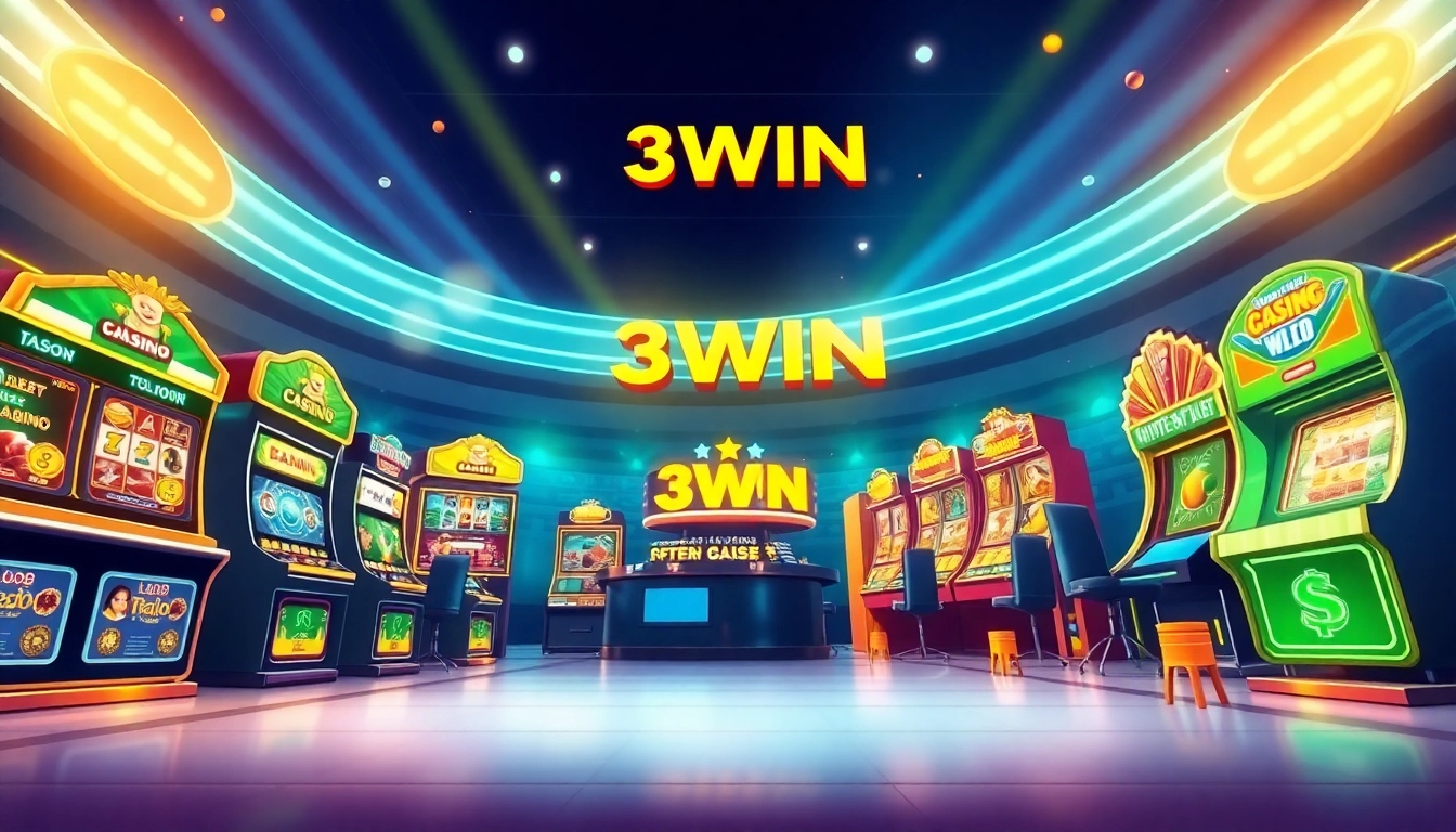 Experience the thrill of gaming at 3WIN with vibrant visuals and interactive elements.