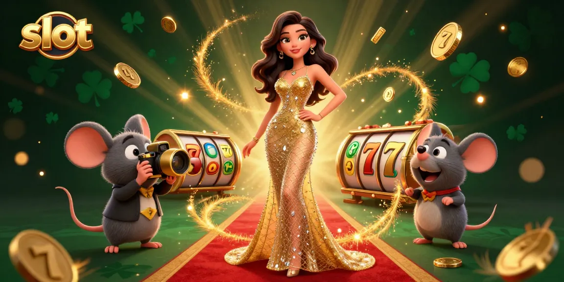 Spin the slot reels for big wins with vibrant characters in golden hues.