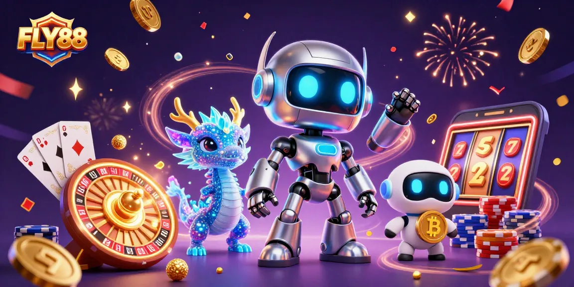 FLY88 engages players with vibrant gaming elements and captivating characters in an exciting casino atmosphere.