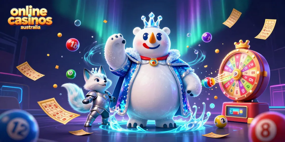 Experience thrilling gameplay at online casinos australia with a vibrant 3D illustration of luck and rewards.