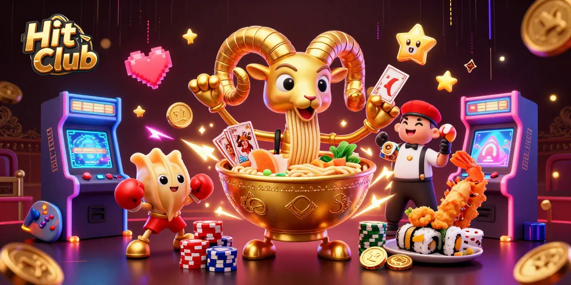 Hit Club - Enjoy thrilling gaming with a vibrant casino scene featuring dynamic characters.