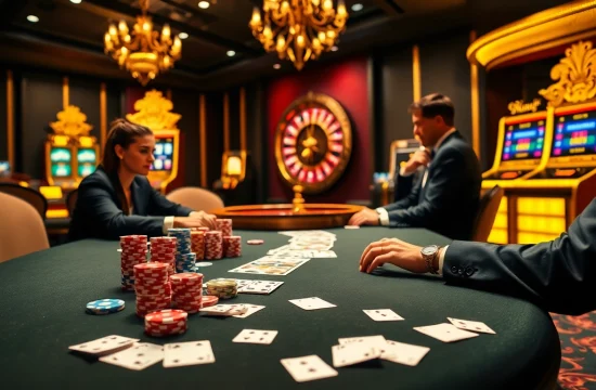 Experience thrilling gameplay at df9996.com with vibrant poker chips and an elegant casino atmosphere.