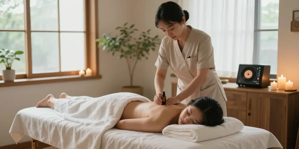 Experience relaxing 영등포출장마사지 in a tranquil home spa setting with skilled therapist.