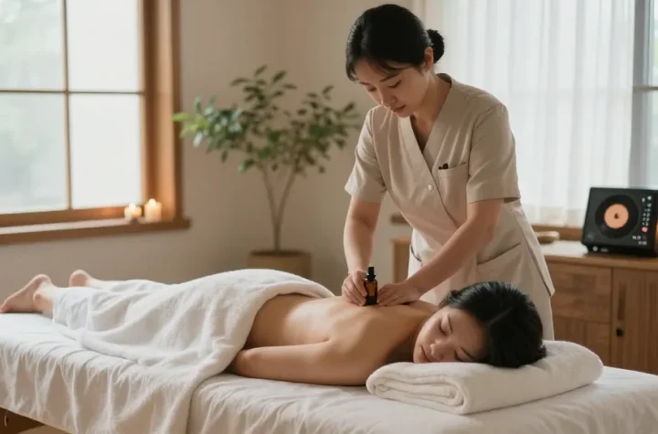 Experience relaxing 영등포출장마사지 in a tranquil home spa setting with skilled therapist.